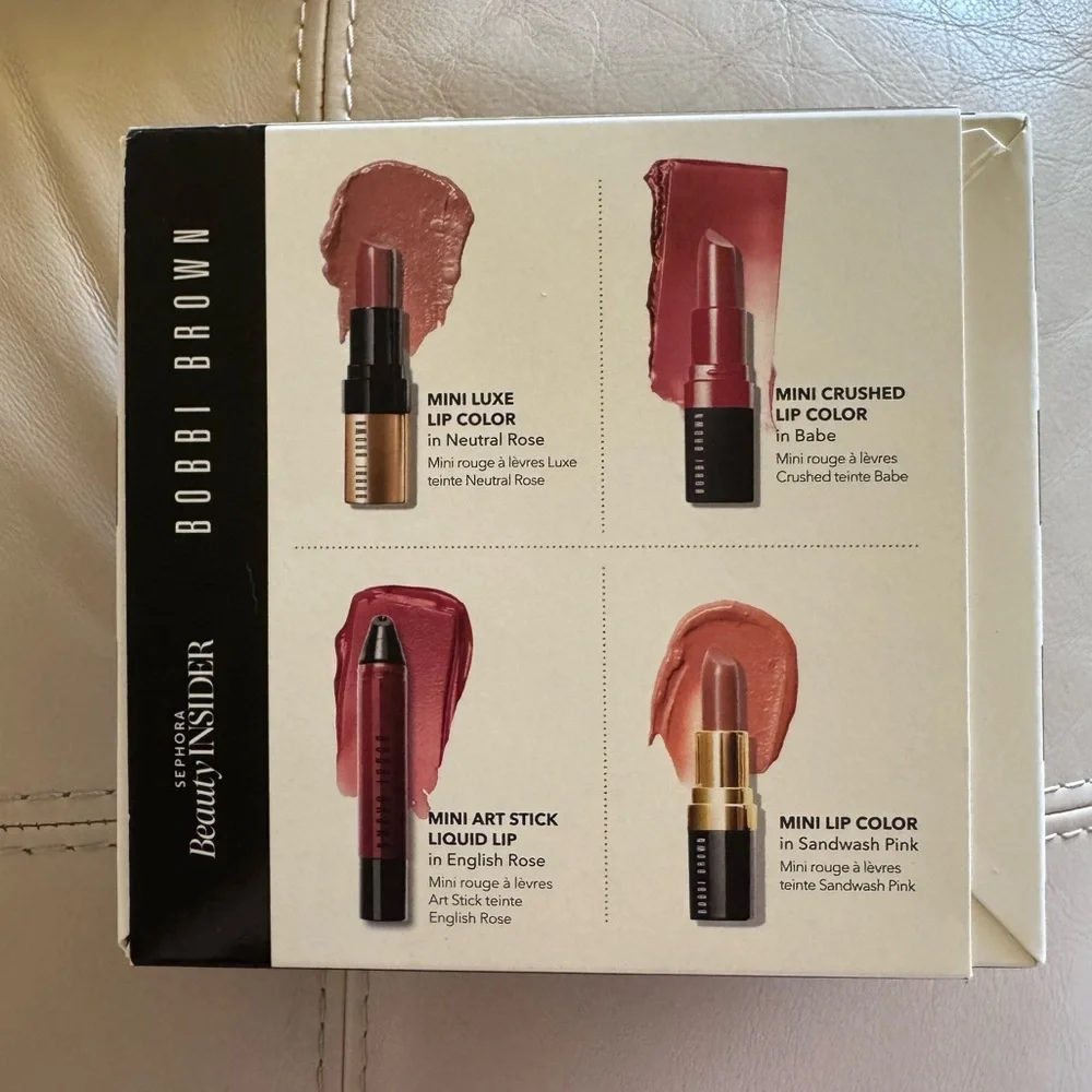 Bobbi Brown Sephora Pink Mini Lipstick & Lip Gloss Set Of 4 Pink Neutral